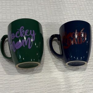 Corelle Green and Blue Hockey Mug Set